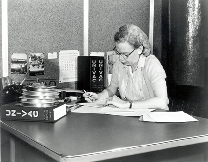 Grace Hopper, promoter of the computer language COBOL (Sperry Corporation photo).