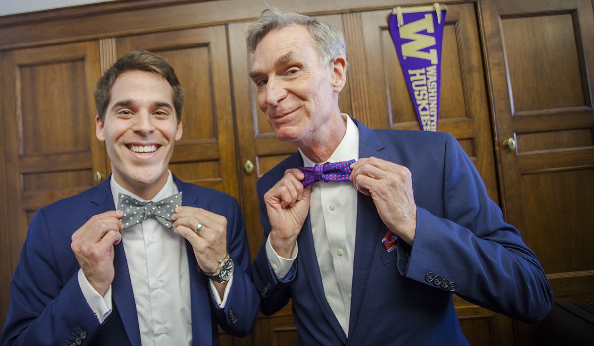 2017-2018 IEEE-USA Congressional Fellow Marc Canellas (left) and Bill Nye the Science Guy
