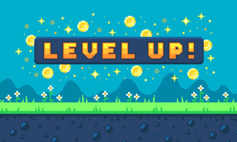 Level up graphic