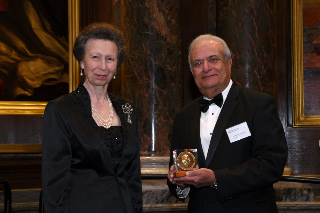 Receiving the Prince Phillip Medal from HRH Princess Royal Anne